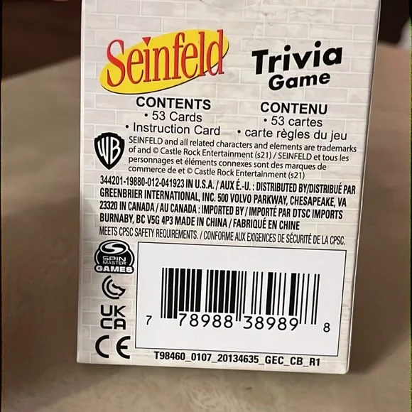 ❣️Seinfeld 90s Television TV Show Sitcom Trivia Card Game Friends Family Night❣️ - Picture 2 of 5